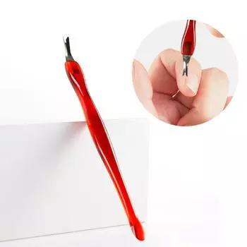 COSCELIA Толкатель для кутикулы из нержавеющей стали Вилка для дизайна ногтей Вилка для омертвевшей кожи V-образный отшелушивающий инструмент для маникюра с омертвевшей кожей для обрезки омертвевшей кожи Вилка-щипцы