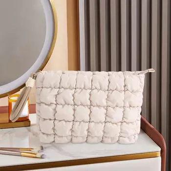 Cosmetic Bag for Travel with Space Lotion And Eyebrow Pencil хаки