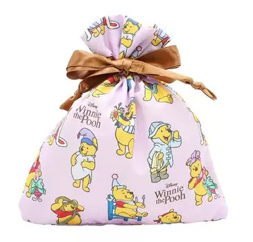 Cosmetic Case Drawstring Pouch Winnie the Pooh Purple [Disney]