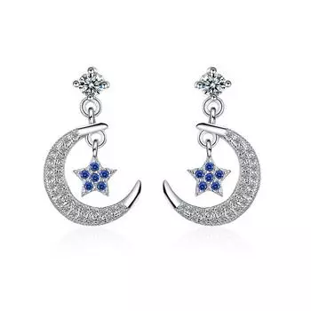Cosmic Star Moon Sweet Stellar Tiny Earrings Women Trendy Star Ear Stud Elegant Temperament Banquet Jewelry Beautiful earrings