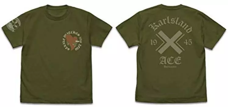 Cospa 501st Joint Fighter Wing Strike Witches ROAD to BERLIN Erica Hartmann Personal Mark T-shirt MOSS S size