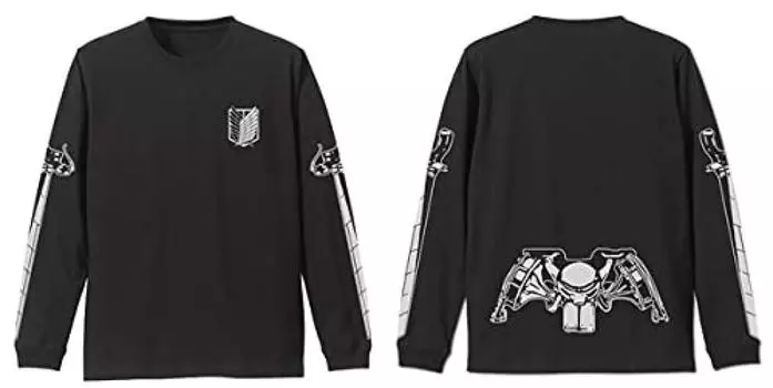 [COSPA] Attack on Titan Survey Corps Long Sleeve T-shirtBLACK-M