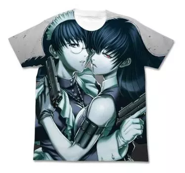 Cospa BLACK Lagoon Roberta Full Graphic T-Shirt WHITE XL Size