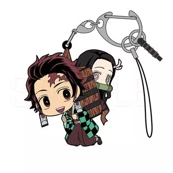 Cospa Demon Slayer Kimetsu no Yaiba Kamado Tanjiro & Nezuko Tsumamare Rubber Mascot