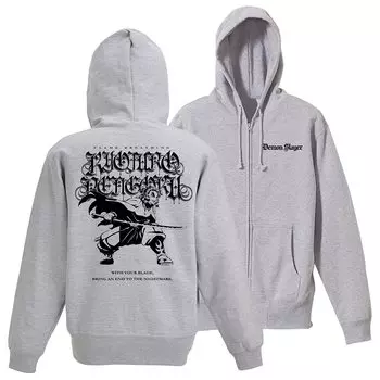 Cospa Demon Slayer: Kimetsu no Yaiba Rengoku Anjuro Zip Parka MIX GRAY M size