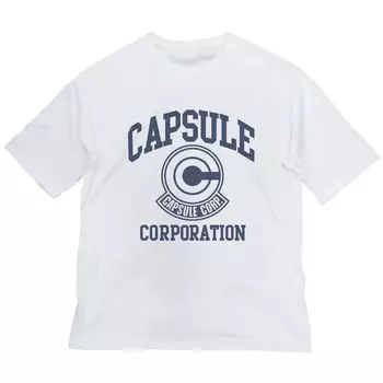 Cospa Dragon Ball Capsule Corporation Big Silhouette WHITE XL size Cotton T-shirt