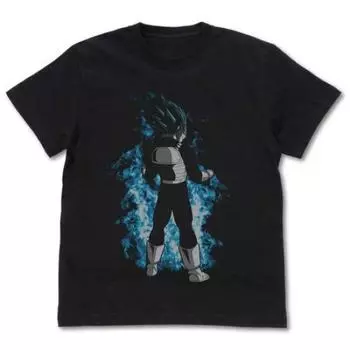 Cospa Dragon Ball Super Super Saiyan Blue Vegeta T-shirt BLACK XL size