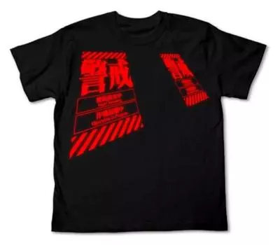 Cospa Evangelion New Theatrical Version Warning T-shirt BLACK S size