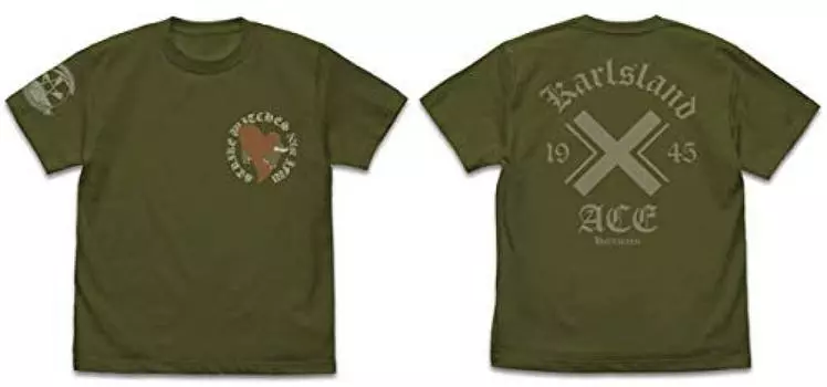 COSPA Футболка 501-го объединенного истребительного крыла Strike Witches ROAD to BERLIN с персональным знаком Эрики Хартманн MOSS, размер S