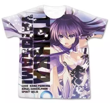 COSPA Футболка Date A Live Original Version Tohka Yatogami Full Graphic, БЕЛАЯ, размер L