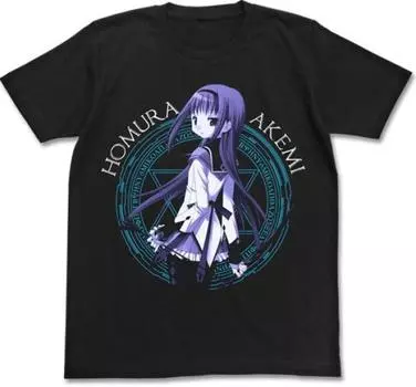 COSPA Футболка Puella Magi Madoka Magica Akemi Homura ЧЕРНАЯ размер M размер