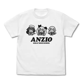 Cospa Girls & Panzer Final Chapter Anzio High School T-shirt WHITE XL size Cotton