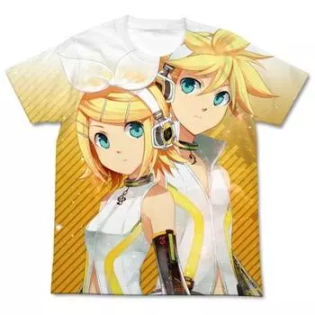 [COSPA] Kagamine Rin Len Append Rin Len Append Full Graphic T-shirt Full Color Size: S