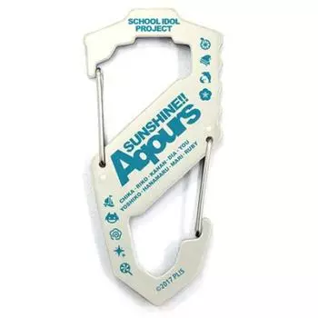 Cospa Love Aqours Carabiner S type WHITE x Live! Sunshine!! Approx. 9.4 4.5cm