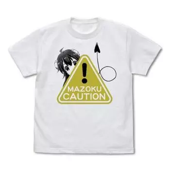 Cospa Machikado Mazoku Shamiko Mazoku Caution WHITE M size T-shirt белый