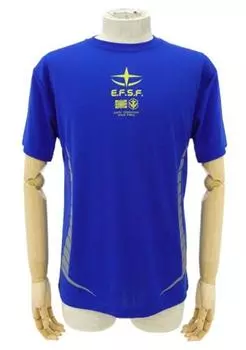 Cospa Mobile Suit Gundam Earth Federation Forces Dry T-shirt COBALT BLUE XL size