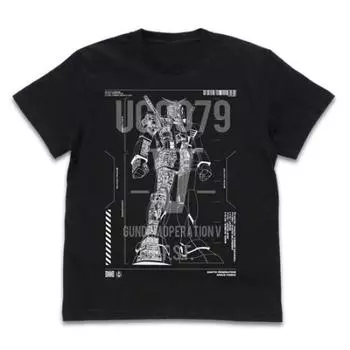 Cospa Mobile Suit Gundam Operation V RX-78-2 Gundam T-shirt BLACK XL size