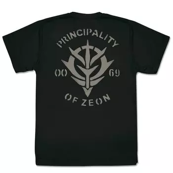 Cospa Mobile Suit Gundam Principality of Zeon Army Dry T-shirt BLACK M size