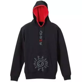 Cospa NARUTO Shippuden Eight Trigrams Sealing Pullover Hoodie ЧЕРНЫЙКРАСНЫЙ размер L