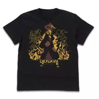 Cospa NATURAL Shippuden Deidara Art is an Explosion T-shirt BLACK L size
