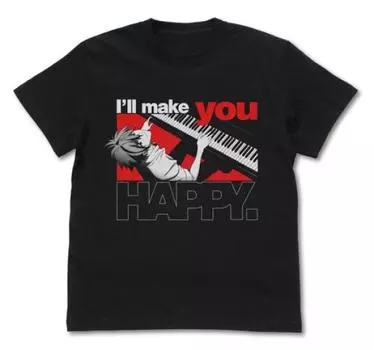 Cospa Neon Genesis Evangelion Kaworu Nagisa and Piano BLACK L size T-shirt чёрный