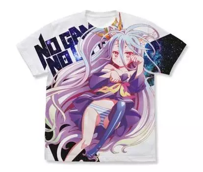Cospa No Game No Life Cat Ear Full Graphic WHITE XL Size White Ver. T-shirt белый