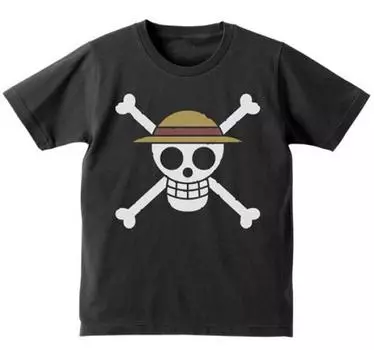 [COSPA] One Piece Straw Hat Pirates Kids T-shirt Black 130cm size