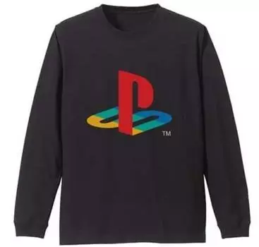Cospa PlayStation Ribbed Long Sleeve T-Shirt Original PlayStation BLACK M Size