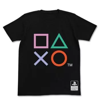 Cospa PlayStation Shapes T-shirt BLACK XL size
