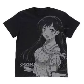 Cospa Rent-A-Girlfriend Chizuru Mizuhara All Print T-shirt BLACK XL size