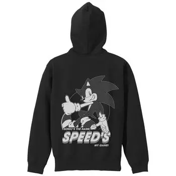 Cospa Sonic the Hedgehog Sonic Zip Parka ЧЕРНАЯ XL размер [Официальный]
