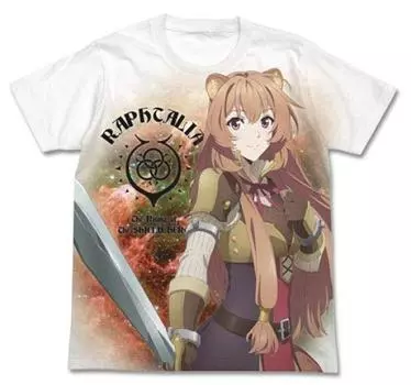 Cospa The Rising of the Shield Hero Raphtalia Full Graphic WHITE S size T-shirt белый