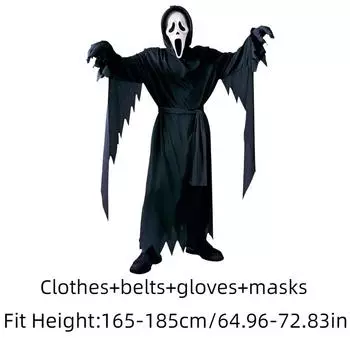 Cosplay Adult Scream Costume Mask Halloween Parties Events Terror Roleplaying