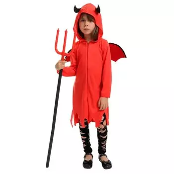 Cosplay Devil Kids Halloween Girls Costume Cute Devil 140cm [APOSITV]