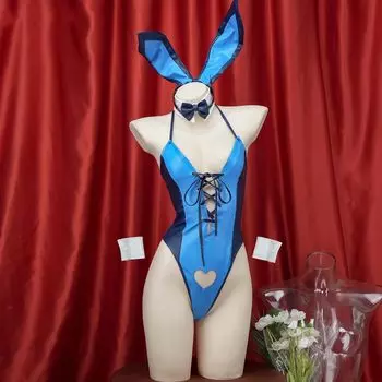 Cosplay Sexy Bunny Girl Leotard High Leg Costume Erotic Cute Small Breasts Mellow Temptation Extreme Animal Shiny Bunny Costume Photoshoot Halloween