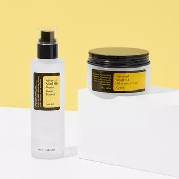 Эссенция COSRX Advanced Snail 96 Mucin Power Essence 100 мл + крем Advanced Snail 92 All-in-One Cream 100 г, одна штука