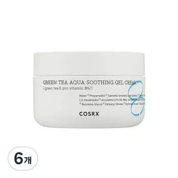 COSRX Hydrium Green Tea Aqua Soothing Gel Cream, 50ml, 6 packs