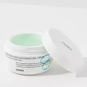 COSRX Hydrium Green Tea Aqua Soothing Gel Cream 50 г, противовоспалительный, увлажняющий, корейская косметика, Kbeauty, образец
