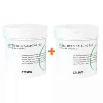 COSRX One Step Green Hero Calming Pad Large Capacity 1+1 (90 sheets + 90 sheets), 90 sheets + 90 sheets