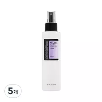 COSRX Осветляющий лечебный тоник с AHA и BHA, 5 упаковок по 150 мл