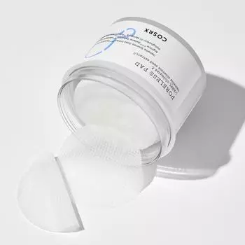 COSRX Poreless Pad 70 Pads, очищающие поры, гипоаллергенные, питательные, увлажняющие, корейская косметика, Kbeauty, образец