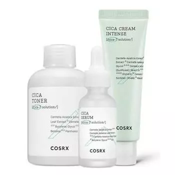 COSRX Pure Fit Cica Intense набор из 3 предметов: тонер + сыворотка + интенсивный крем, 1 предмет