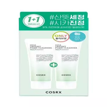 COSRX Pure Fit Cica Кремовая очищающая пенка, набор 2 в 1