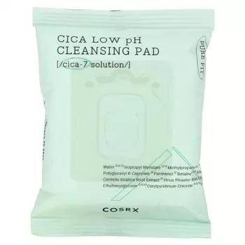 COSRX Pure Fit Cica Low pH Cleansing Pad_30 шт., Гипоаллергенный, Увлажняющий, Корейская косметика, Kbeauty, образец