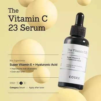 COSRX The Vitamin C23 Serum with Super Vitamin E+ Hyaluronic Acid 20ml AUTHENTIC STORE