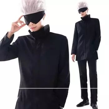 COSSA Jujutsu Kaisen Satoru Gojo Косплей Okkotsu Yuuta Костюм Маскировка Костюм Хэллоуина Событие Косплей Сценический Костюм Одежда для выступлений Сатору (XL,