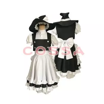 COSSA Кирисаме Мариса Косплей Костюм Хэллоуин Рождество Косплей Костюм Милый Кирисаме (М, Мариса)