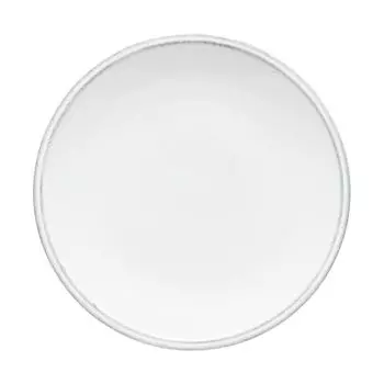 Costa Nova Ceramic Stoneware 9 Salad Dessert Plate - Friso Collection, White | Microwave & Dishwasher Safe Dinnerware | Food Safe Glazing | Restaura
