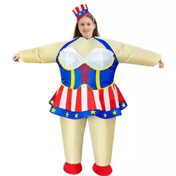 Costume Inflatable America Independence Day Dress Show Puppet Cosplay Chic