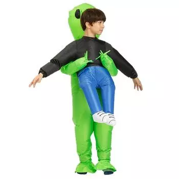 Costume Inflatable Et Wrestler Fancy Dress Outfit Halloween Unisex Cos Blowup Kids Green ET
